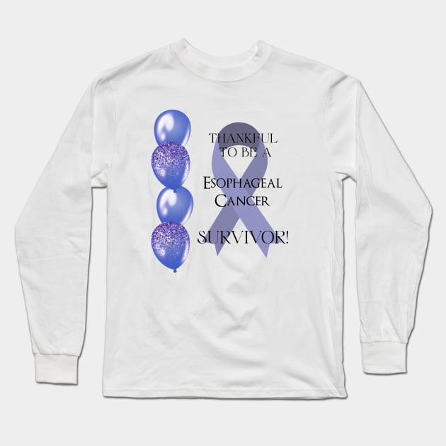 Esophageal Cancer Survivor Support Long Sleeve T-Shirt by allthumbs